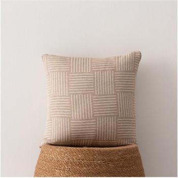 Pack 2 fundas de cojín jacquard Zanzi 45x45 cm - Diseño geométrico con cuadros a rayas