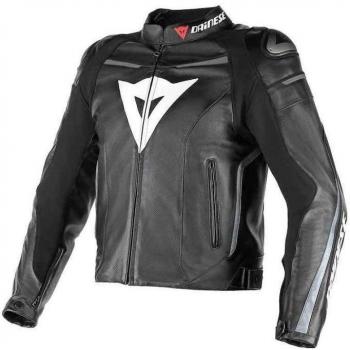 Dainese G. Super Fast Pelle Estivo Chaqueta para Moto, Negro/Antracita, 48