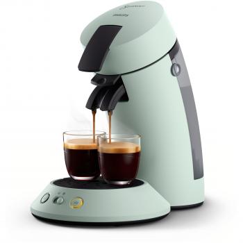 Cafetera eléctrica Philips Senseo Original Plus CSA210/20 con función de 2 tazas y dos ajustes de café, color verde menta, fabricada con 28% de plástico reciclado