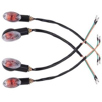 SODIAL(R) 4X Luz Indicador Senal para Motos Ojo Gato Color ambar