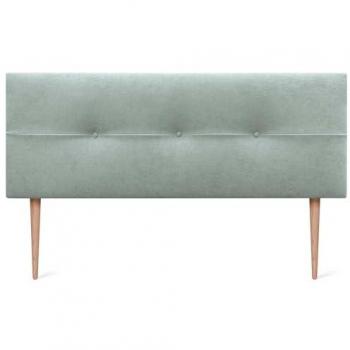 Cabecero Tapizado AQUALINE Pro de Polipiel o Tela Verde Agua 145x105cm con Patas para Camas 120/135/140