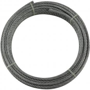 Cable de Acero Galvanizado 2mm, Configuración 6x7+1, Rollo de 100 Metros
