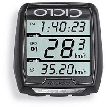 Ciclosport Drahtloser Fahrrradtacho mit Herzfrequenz Cm 4.21 Hr - Ciclocomputador, color negro, talla one size