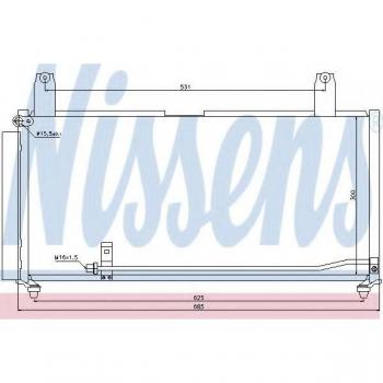 Condensador de aire acondicionado NISSENS 940080 con secador, Aluminio, compatible con Suzuki Liana Berlina, refrigerante R 134a
