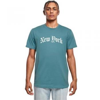 New York Wording Dusty Blue T-Shirt by Mister Tee