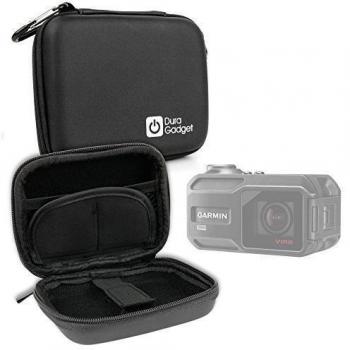 DURAGADGET Funda Rígida Negra para Garmin Virb X | XE - Incluye Mini Mosquetón