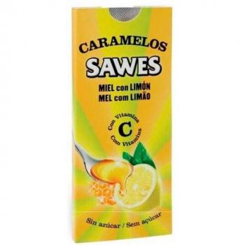 Sawes Caramelos Sin Azúcar Sabor Miel con Limón en Blister, 22 g