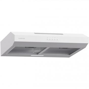 Campana Extractora Bajo Mueble Klarstein Contempo 60, 60 cm, 200 m³/h, LED, Acero Inoxidable y Acrílico Blanco
