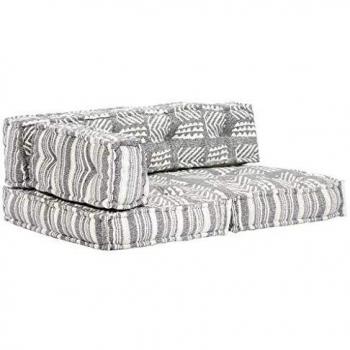 vidaXL Coj¨ªn para sof¨¢ de pal¨¦s tela gris patchwork