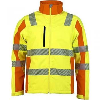 Chaqueta Softshell de Alta Visibilidad Tom, Amarillo/Naranja, Talla M
