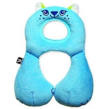 Ben Bat - Reposacabezas Coche Niño - Almohada Cervical Amigos de Viaje - Motivo Gato - Niños 1 a 4 años - Medidas 30 x 7.6 x 20 cm - Para Sillas de Auto - Soporta Cabeza y Cuello