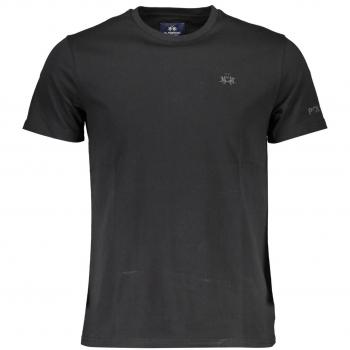 La Martina Elegant Embroidered Logo Black T-Shirt - XL