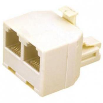Distribuidor telefónico modular doble 6 posiciones/ 6 contactos Electro Dh 39.015/6/6