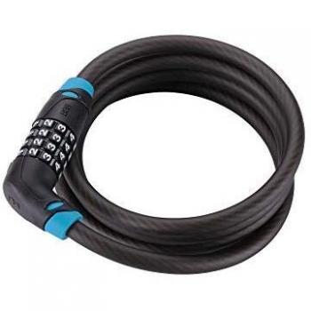 BBB Codesafe BBL-35 Cable antirrobo, Unisex, Negro, 6 mm x 1500 mm