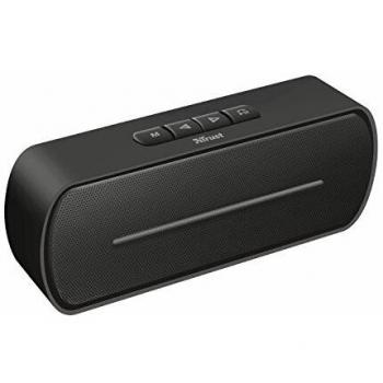 Trust Urban Fero - Altavoz Inalámbrico Negro con Reproductor MP3, Conexión Bluetooth, Puerto Micro SD/USB, Salida para Auriculares y Batería Recargable con Función Manos Libres