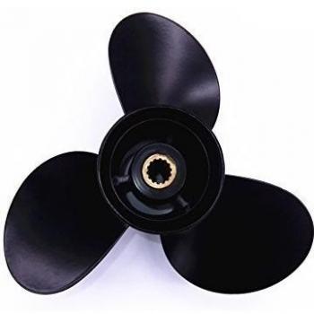 Barco de Motor Aleación de Aluminio 3 Cuchillas Hélice 9.25x9 para Tohatsu / Nissan 9.9hp 12hp 15hp 18hp Motor Fuera de Borda 14P 9.25 x 9