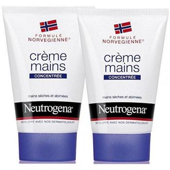 Neutrogena Crema de Manos Concentrada 2x50ml - Hidratación intensa, fórmula no grasa, textura ligera, dermatológicamente probada, ideal para piel seca y agrietada