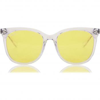 Ray-Ban RB4379D Unisex Squadrata Transparent Sunglasses, Color 644785, Asian Fit, Size 55