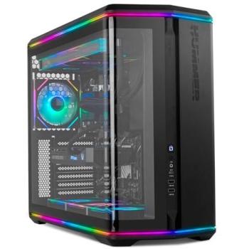 Carcasa Semitorre ATX NOX Hummer Anvil Cristal Templado Curvo ARGB Negra con 5 Ventiladores PWM y USB Tipo-C
