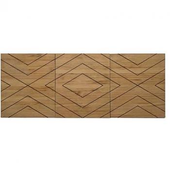 Cabecero Tríptico Rombos Eco 150x59cm 36mm en Madera Maciza de Pino Acabado Vintage