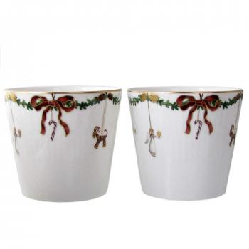 Diseño de estrella de Navidad Star estriado y cuencos de Gourmet, 2