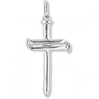 UNO de 50 - Big Silver Plated Cross Charm for Personalization