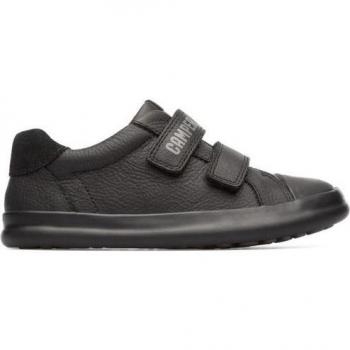 CAMPER Pursuit Sneakers for Girls - Black, Smooth Leather, Size 34 and Size 2