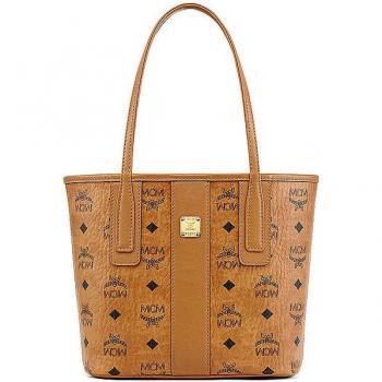 MCM Reversible Liz Mini Shopper Bag in Brown