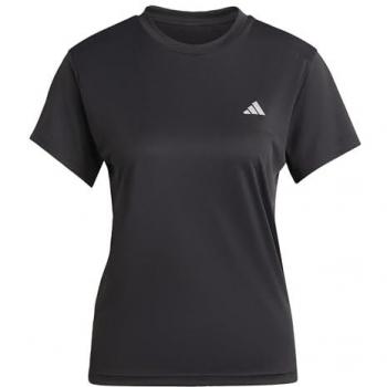 Camiseta de Manga Corta Adidas Run It para Mujer en Color Negro, Modelo HZ0107, Talla XS