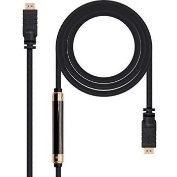 NanoCable 10.15.1830 - Cable HDMI V1.4 de Alta Velocidad Ethernet con Ferrita con repetidor/HEC, A/M-A/M, Macho-Macho, Negro, 30mts
