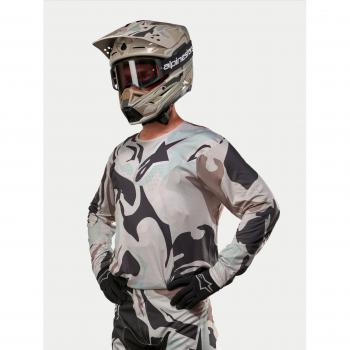 Alpinestars Camiseta de Cross Racer Tactical Camuflaje-Gris y Alpinestars Racer Tactical Maillot de motocross - Blanco Multicolor (XL)