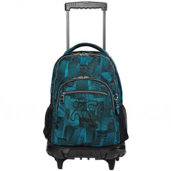 Mochila Escolar Totto España Renglones Grande con Ruedas - Azul