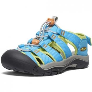 Sandalias Juveniles Keen Newport Boundle Azul Atolón/Verde Daiquiri, Unisex, Cierre Adaptativo, Talla 35