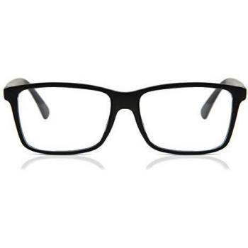 Cuadrado Montura completa Plástico Negras Gafas Recetadas para Hombre - Gafas Anti-Azules - SmartBuy Collection