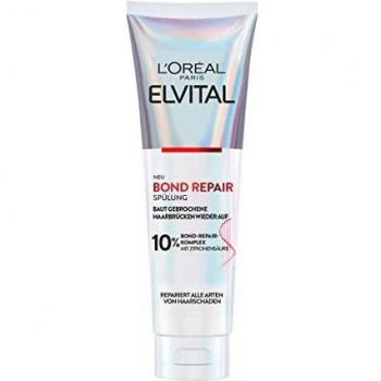 Acondicionador L'Oréal Paris Elvital Bond Repair 150 ml - Reparación de Cabello, Protección contra Daños, Menos Quiebre, Mayor Suavidad y Brillo