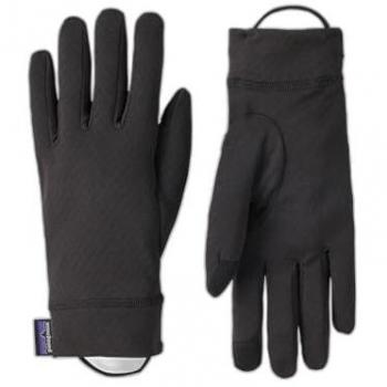 Guantes Patagonia Capilene Midweight Liner para Hombre, Color Negro, Talla M