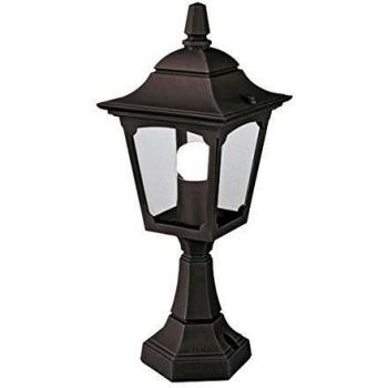 Lanterna de pedestal exterior Chapel Mini 1 luz negra IP44 E27 - Elstead