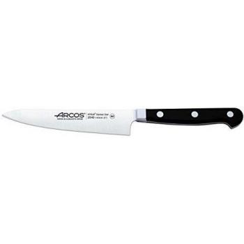 Arcos Serie Clasica, Cuchillo Cocinero, Hoja de Acero Inoxidable Forjado Nitrum 140 mm, Mango de Polioximetileno, POM Color Negro