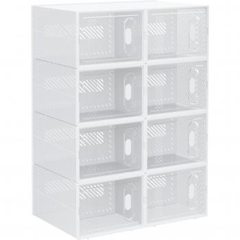 HOMCOM Armario Modular de Plástico con 8 Cubos Transparentes