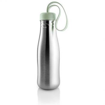 Botella activa, 0,7 l, color verde eucalipto, altura 24 cm, diámetro 7,3 cm