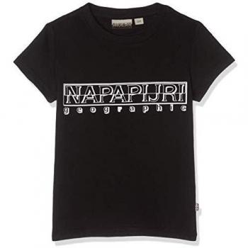 Napapijri K SOLI SS Camiseta, Negro