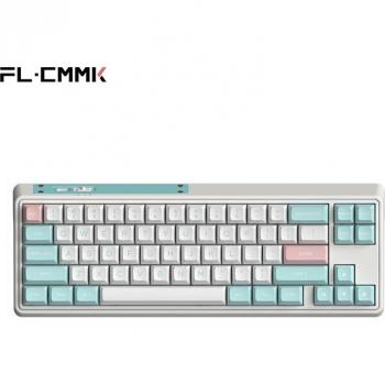 FL·ESPORTS CMK68 RGB Mechanical Keyboard - 68 Keys, Triple Mode, Hot Swappable with Double ISSP Silencer Structure