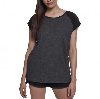Urban Classic Ladies Contrast Raglan tee, Camiseta para Mujer, Mehrfarbig