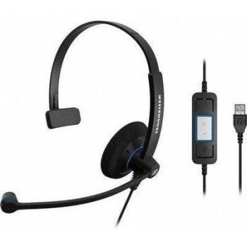 Sennheiser SC 30 - Monoauricular con micrófono, Color Negro