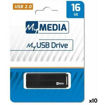 Memoria USB MyMedia Negra 16 GB