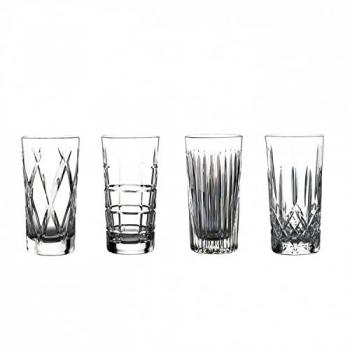 Waterford Gin Journeys Hiball Glasses, Set of 4 (Aras, Cluin, Lismore, & Olann), Crystal, Clear