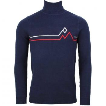 Peak Mountain Ciotat Turtleneck Sweater for Men - Navy, 2XL