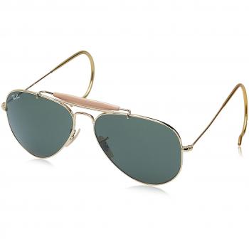 Ray-Ban RB 3030 58 L0216 Rb 3030 Rectangular Sunglasses 58, Gold
