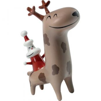 Alessi AMGI12 - Figura decorativa de reno y Papá Noel