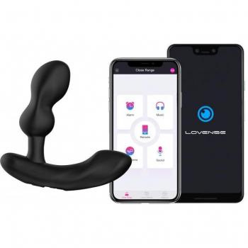 Lovense Edge 2 Prostate Massager - App Controlled, Rechargeable, Black, 11.7 cm